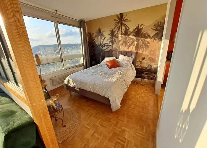 Apartment Sous Les Etoiles - Dans Gratte-ciel Avec Parking En Sus Rouen